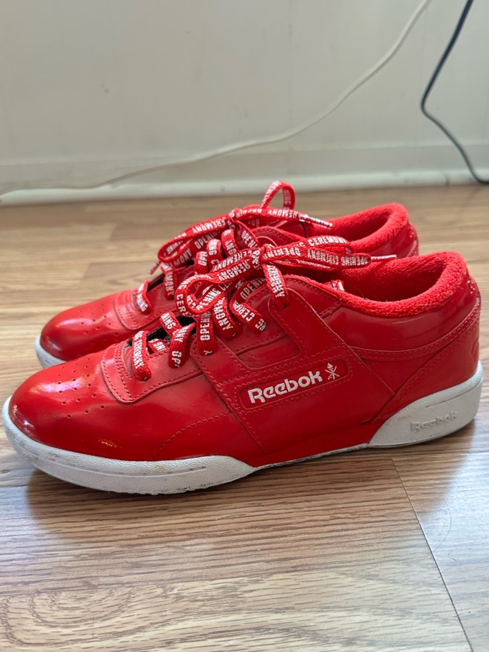 Reebok x Opening Ceremony Red Workout Lo Sneakers Size 6